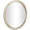 26" Gold Metal Wall Mirror with White Wood Beading